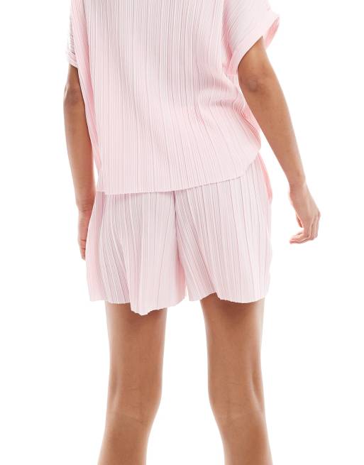 Vero Moda – Rosa shorts med plissering, del av set, 3 av 5