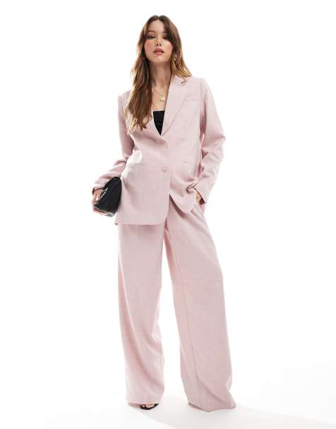 Vero Moda – Rosenrosa set med kavaj med boxig passform och byxor i dra på-stil - view 1