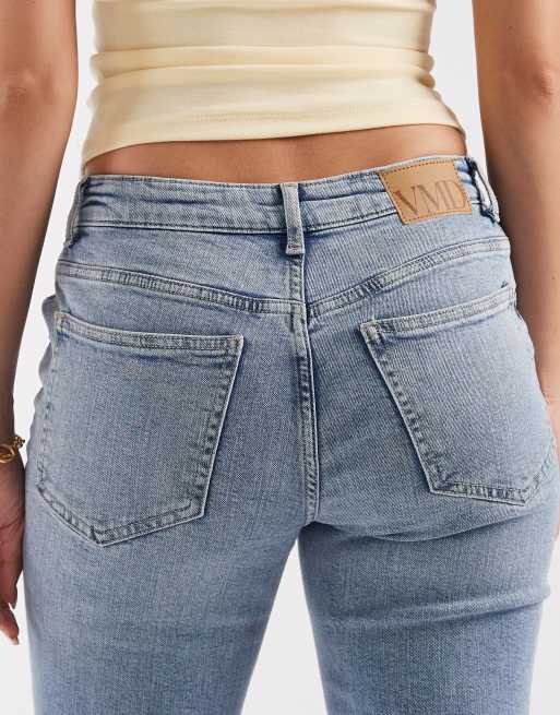Vero Moda - Rosie - Jeans cropped slim elasticizzati lavaggio blu chiaro, 5 di 5