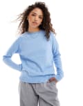 [Vero Moda] Vero Moda round neck knitted jumper in jasper blue 2XL Light blue