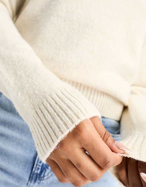 Vero Moda round neck sweater in cream