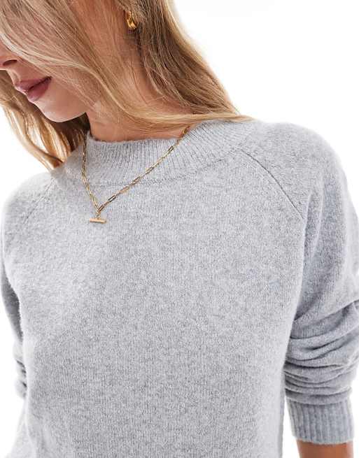 Vero Moda round neck sweater in light gray | ASOS Vero Moda round neck sweater in light gray | ASOS