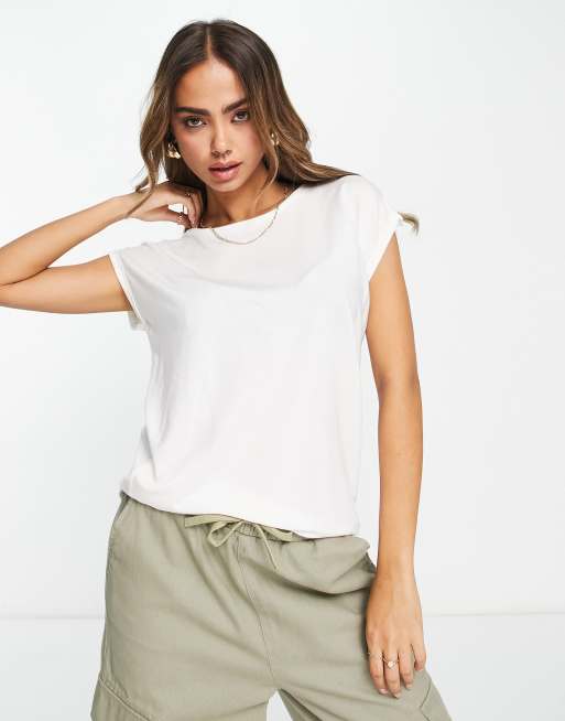 Vero Moda round neck t-shirt in white, 4 of 4