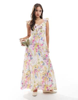 VERO MODA RUFFLE DETAIL MAXI DRESS