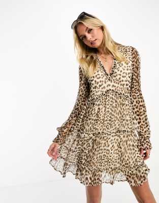 Leopard print shirt dress australia sale