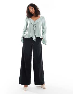 Vero Moda Ruffle Trim Bell Sleeve Boho Blouse