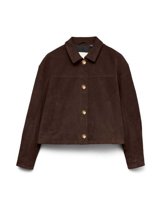 Vero Moda ruskindsjakke i chokolade, 5 af 5