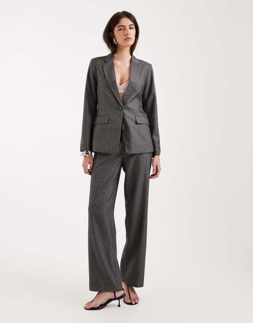 Vero Moda salt and pepper tailored blazer co-ord in black, 2 of 4
