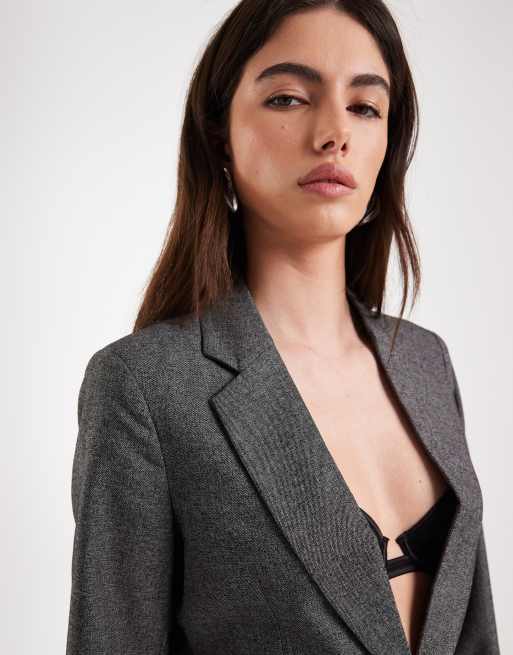 Vero Moda salt and pepper tailored blazer co-ord in black, 3 of 4