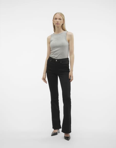 Vero Moda – Schlagjeans in Schwarz - view 1