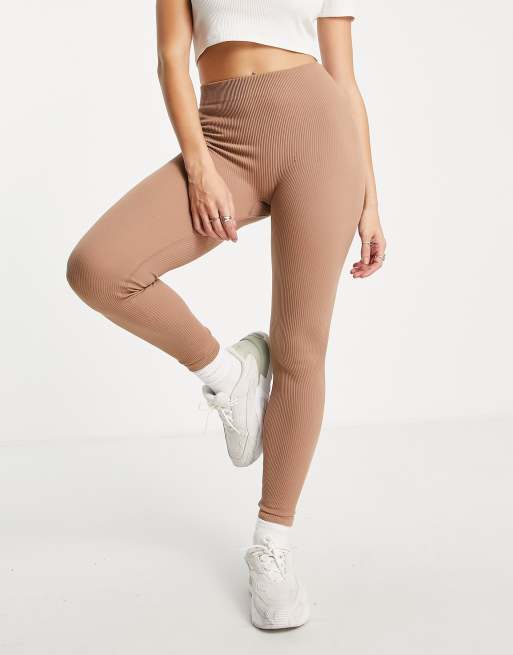 brown seamless leggings