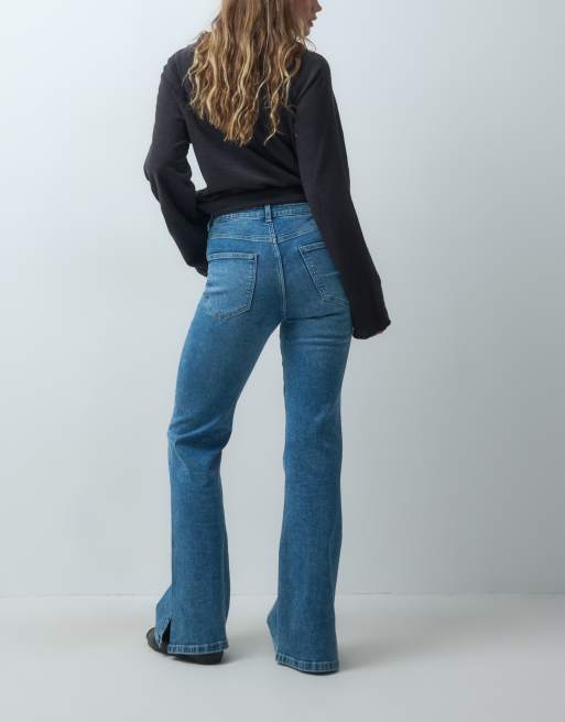 Vero Moda Selina højtaljede jeans med svaj i mellemblå denim, 3 af 5
