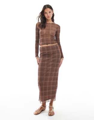 トップス SHEER PLAID VOLUME SLEEVE TOPS 71SQQilfhxL._UY350_.jpg