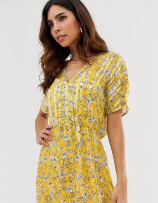 vero moda yellow maxi dress