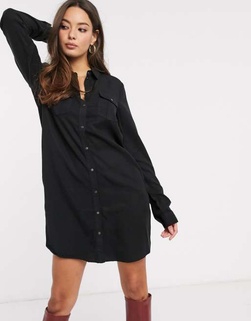 Vero Moda shirt dress in black | ASOS