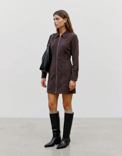 Vero Moda Shirt dress in chocolate torte - view 1