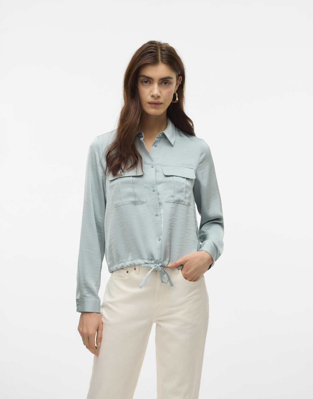 Vero Moda Shirt in gray mist