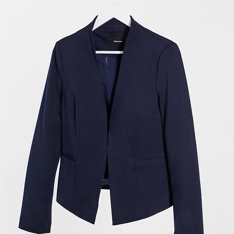 Vero Moda short blazer in navy | ASOS