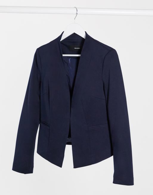 Vleien Trouwens kom tot rust Vero Moda short blazer in navy | ASOS