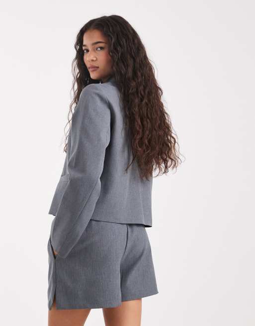 Vero Moda - Short d'ensemble ajusté à enfiler - Gris chiné, 5 de 5