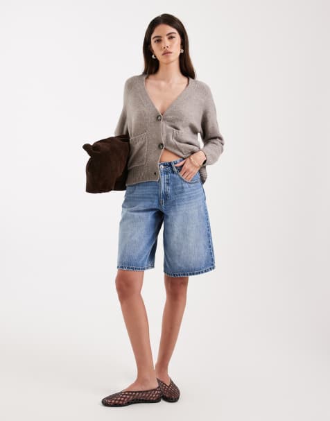 Vero Moda - Short en jean long et ample - Bleu moyen - view 1
