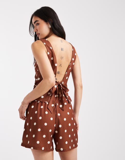 Vero Moda - Short met wijde pijpen en stippenprint, deel van co-ord set, 3 van 5