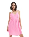 [Vero Moda] Vero Moda skater dress with strappy back in pink cosmos XS Pink