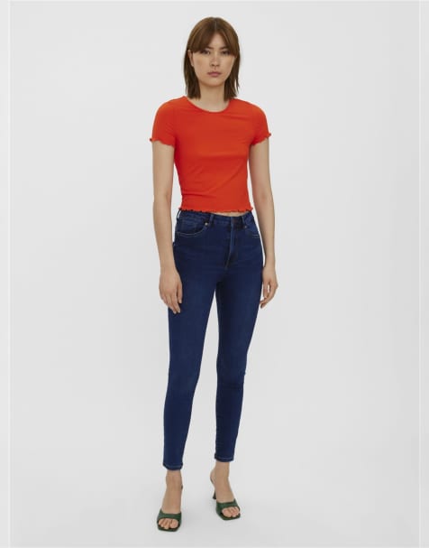 Vero Moda Skinny fit jeans in dark blue denim - view 1
