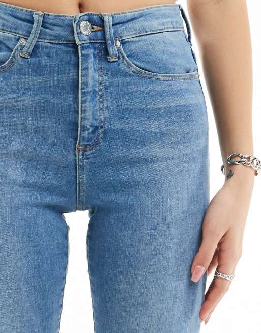 Vero Moda - Skinny-fit jeans met hoge taille in lichtblauw, 3 van 5