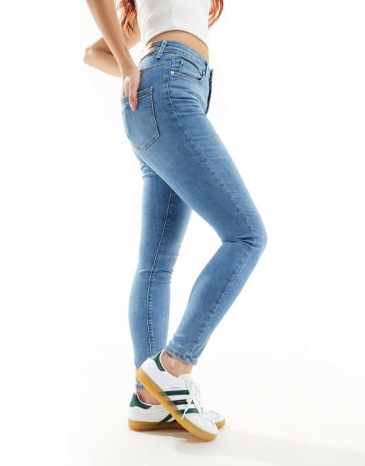 Vero Moda - Skinny-fit jeans met hoge taille in lichtblauw, 5 van 5