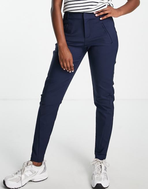 Navy slim hot sale trousers ladies