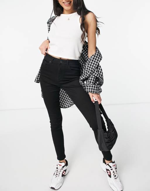 Misvisende dæk øjeblikkelig Vero Moda skinny high rise jeans in black | ASOS