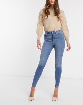 vero moda high waist skinny jeans