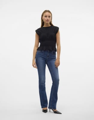 Vero Moda - Skinny-Jeans aus dunkelblauem Denim