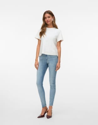 Vero Moda - Skinny-Jeans in Hellblau