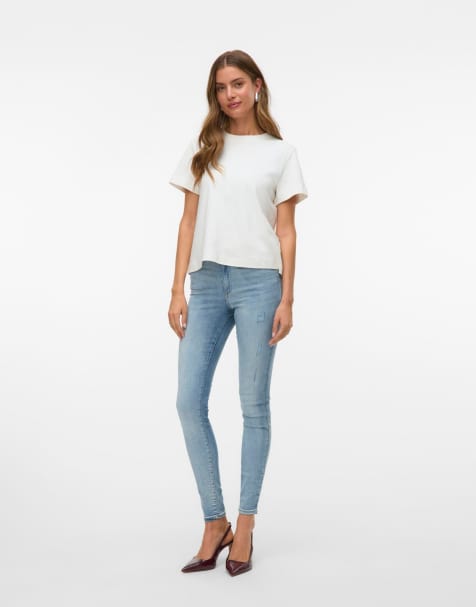 Vero Moda – Skinny-Jeans in Hellblau - view 1