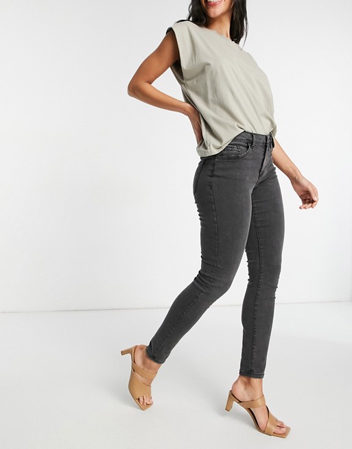 Vero Moda cotton skinny jeans in washed grey - GREY