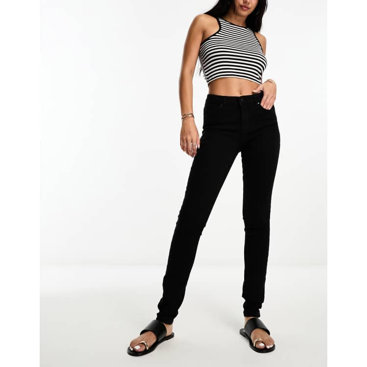 Manga Sportsmand det er alt Vero Moda skinny mid rise jeans in black | ASOS