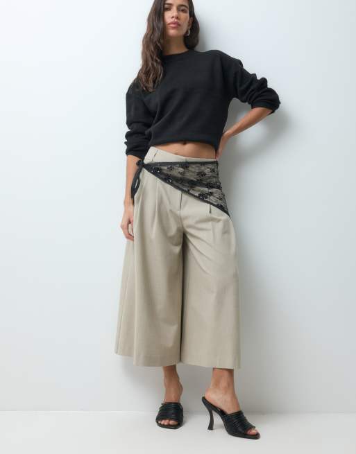 Vero Moda skir midjescarf med glitterdetalj i svart, 3 av 3