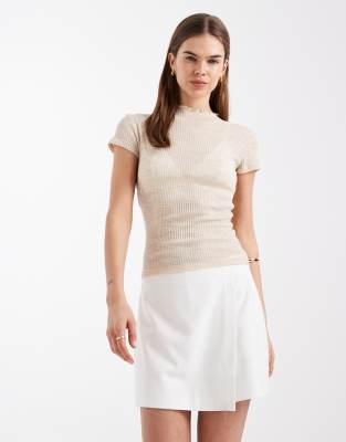 Vero Moda - Skort in Weiß mit hohem Bund
