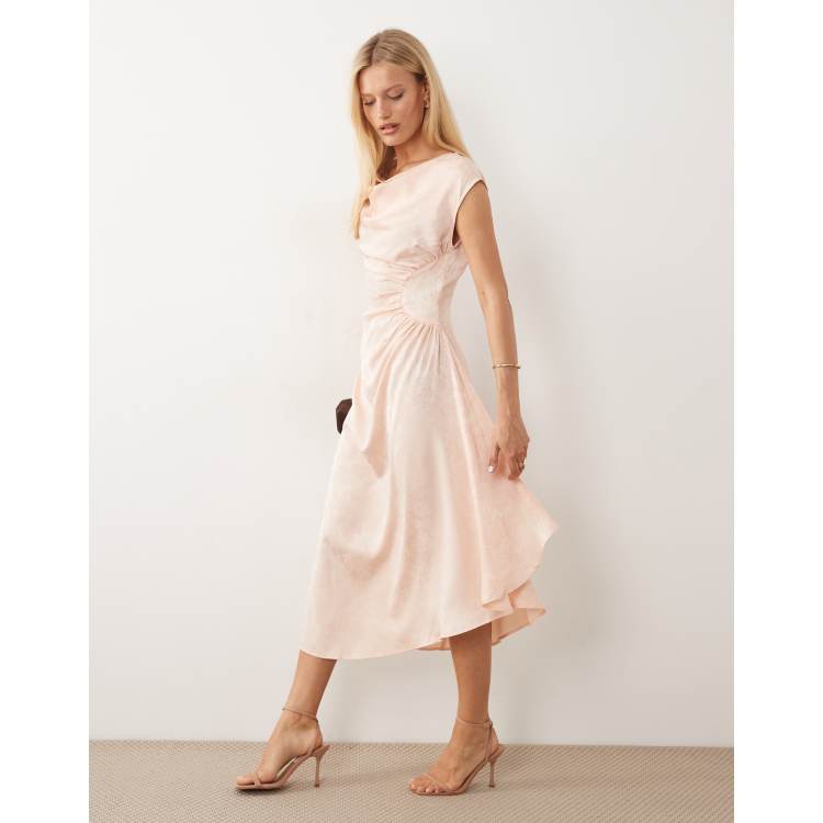 nia ina sleeveless cowl-neck ruched maxi dress NIA :: Ina Cowl Neck Maxi Dress