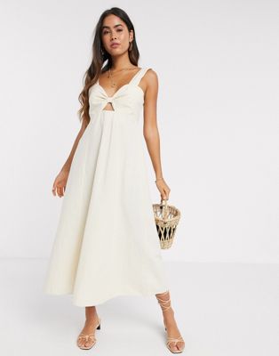 Vero Moda sleeveless maxi dress in cream | ASOS