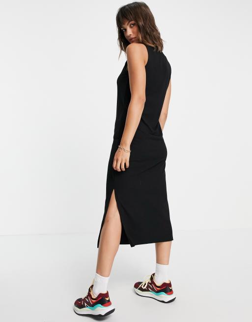 Lee hoppe smøre Vero Moda sleeveless midi T-shirt dress in black | ASOS