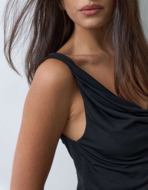 Vero Moda sleeveless twist detail maxi dress in black, 4 of 5