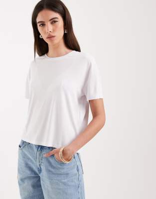 Vero Moda slinky oversized t-shirt in white