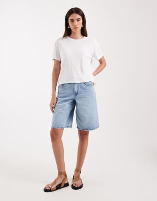 Vero Moda Slinky Oversized T-shirt In White