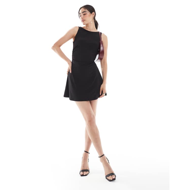メルトザレディslash zip up mini dress Black メルトザレディslash zip up mini dress Black