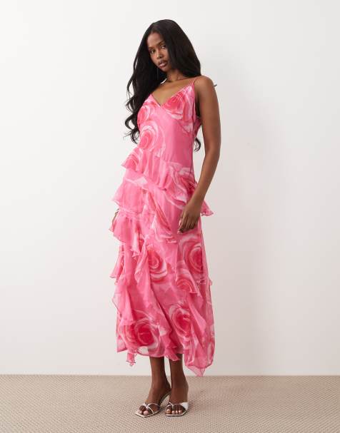 open lace back dress Wedding Guest Dress | Dusty Pink, Mist Blue & Sage – CDCD418 main image 1