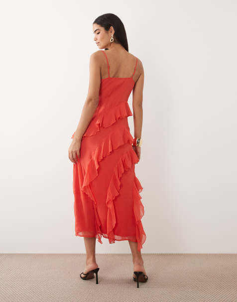 sachin and babi light blue dress Red Holiday Dresses & Festive Holiday Gowns In Red