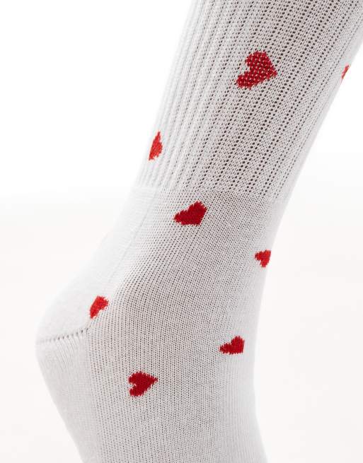 Vero Moda socks in heart print